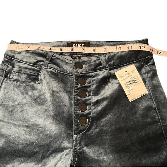 Paige Hoxton Velvet Ankle Peg Jeans In Atlantic Size 25 - Picture 8 of 10